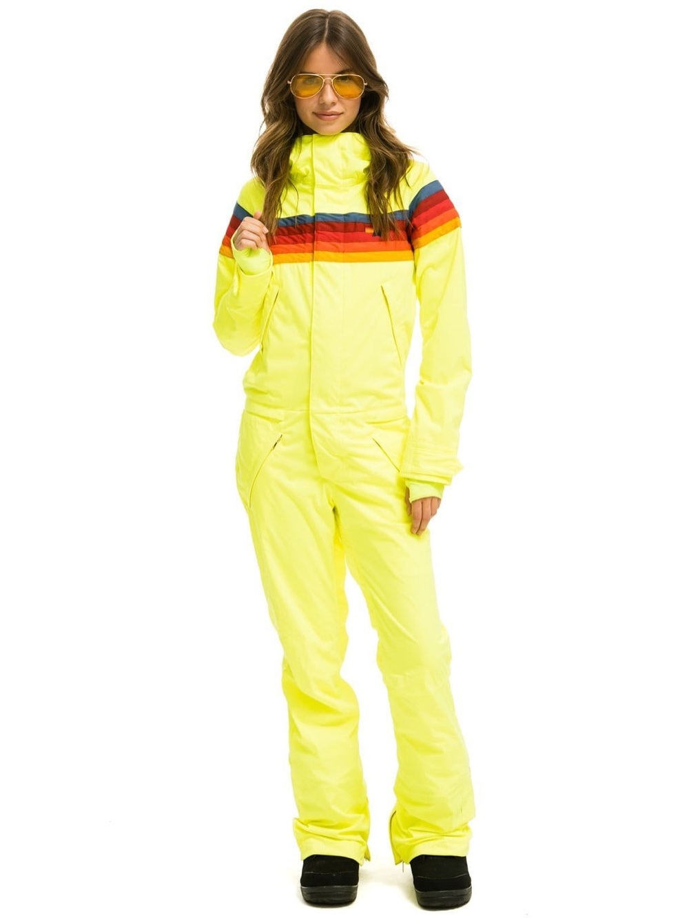 Aviator Nation 3 Layer Powder Snow Sport Suit in Neon